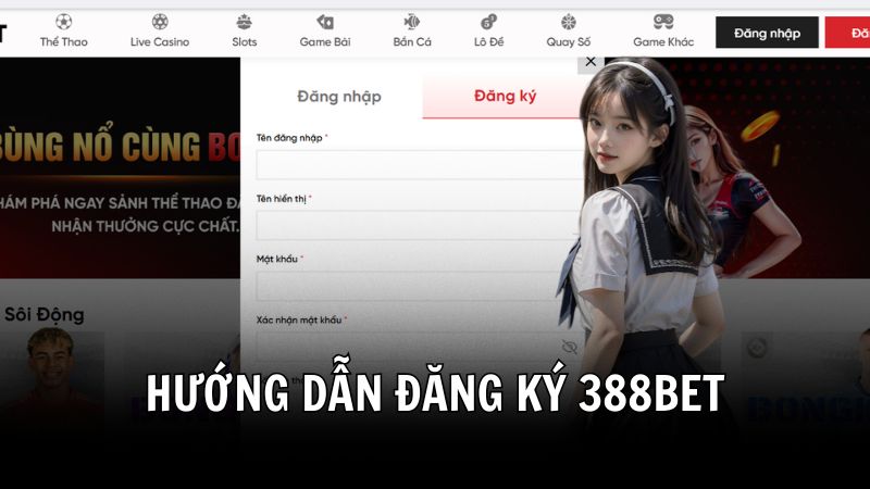 Hướng dẫn đăng ký tài khoản nhà cái 388BET