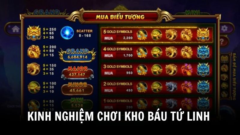 Kinh nghiệm quay hũ Kho báu Tứ Linh